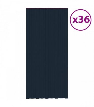 vidaXL Roof Panel 36 pcs Anthracite 100 x 45 cm Galvanised steel