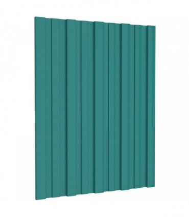 vidaXL Roof Panel 12 pcs Green 60 x 45 cm Galvanised steel