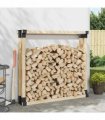 Firewood Stack Aid 12 pcs Anthracite 34 x 10 x 15 cm Steel