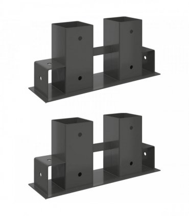 Firewood Stack Aid 2 pcs Anthracite 34 x 10 x 15 cm Steel