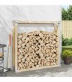 Firewood Stack Aid 12 pcs Silver 34 x 10 x 15 cm Steel — Colour: Silver/hot dip galvanised steel