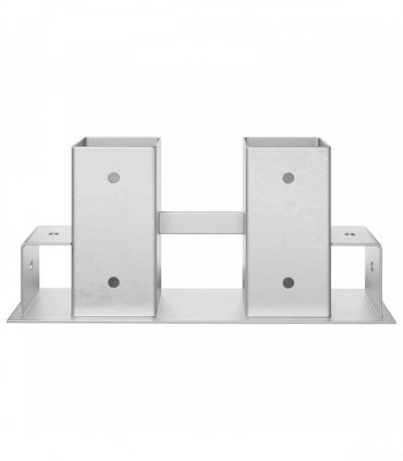 Firewood Stack Aid 12 pcs Silver 34 x 10 x 15 cm Steel — Colour: Silver/hot dip galvanised steel