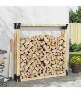 Firewood Stack Aid 4 pcs Anthracite 34 x 10 x 15 cm Steel