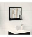 vidaXL Bathroom Mirror Black Oak 40x10.5x37 cm Engineered Wood — Size: 40 x 10.5 x 37 cm