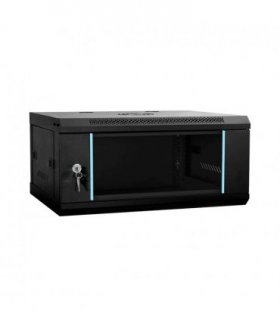 vidaXL Network Cabinet with Storage Black 60 x 35 x 28 cm Steel — Size: 600 x 350 x 280 mm