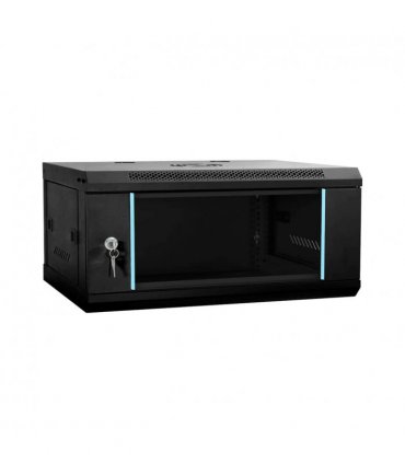 vidaXL Network Cabinet with Storage Black 60 x 35 x 28 cm Steel — Size: 600 x 350 x 280 mm