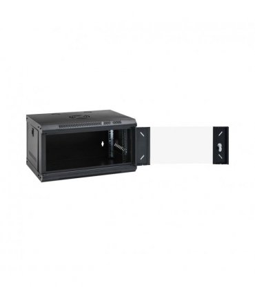 vidaXL 6U Wall Mounted Network Cabinet 19" IP20 53x40x30 cm — Colour: black, Size: 530 x 400 x 300 mm