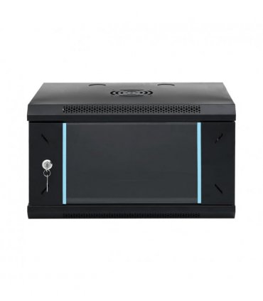 vidaXL 6U Wall Mounted Network Cabinet 19" IP20 53x40x30 cm — Colour: black, Size: 530 x 400 x 300 mm