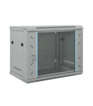 vidaXL Network Cabinet with Storage Grey 60 x 45 x 50 cm Steel — Size: 600 x 450 x 500 mm