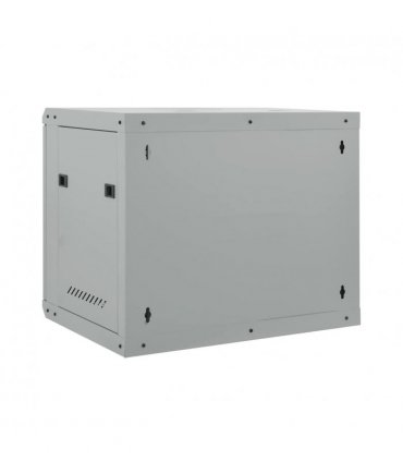 vidaXL Network Cabinet with Storage Grey 60 x 45 x 50 cm Steel — Size: 600 x 450 x 500 mm