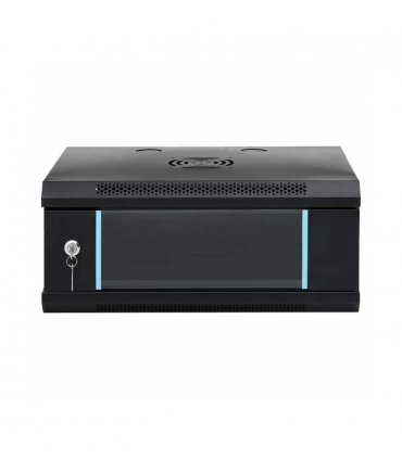 vidaXL Network Cabinet with Storage Black 53 x 35 x 21 cm Steel — Size: 530 x 350 x 210 mm