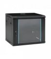 vidaXL 9U Wall Mounted Network Cabinet 19 IP20 600x450x510 mm — Colour: black, Size: 600 x 450 x 510 mm
