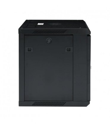 vidaXL 9U Wall Mounted Network Cabinet 19 IP20 600x450x510 mm — Colour: black, Size: 600 x 450 x 510 mm