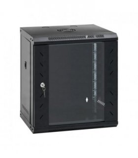 vidaXL 12U Wall Mounted Network Cabinet 19" IP20 53x40x60 cm — Colour: black, Size: 530 x 400 x 600 mm