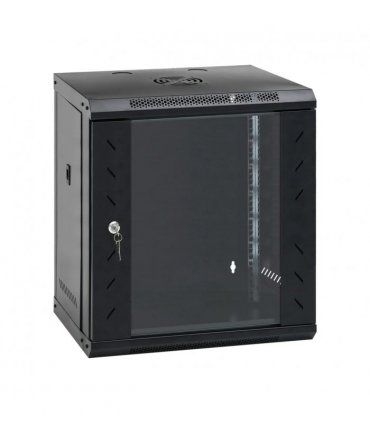 vidaXL 12U Wall Mounted Network Cabinet 19" IP20 53x40x60 cm — Colour: black, Size: 530 x 400 x 600 mm