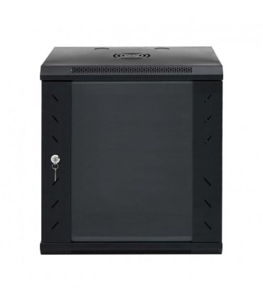 vidaXL 12U Wall Mounted Network Cabinet 19" IP20 53x40x60 cm — Colour: black, Size: 530 x 400 x 600 mm