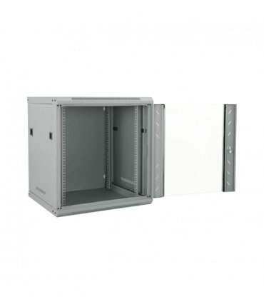 vidaXL Network Cabinet with Storage Grey 53 x 60 x 60 cm Steel — Size: 530 x 600 x 600 mm