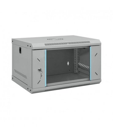 vidaXL Network Cabinet with Storage Grey 53 x 45 x 30 cm Steel — Size: 530 x 450 x 300 mm