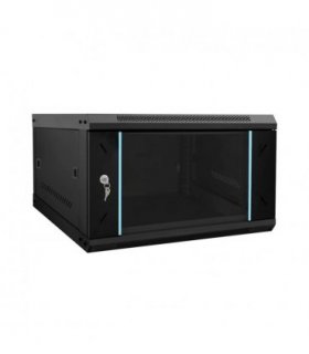 vidaXL Network Cabinet with Storage Black 53 x 60 x 30 cm Steel — Size: 530 x 600 x 300 mm