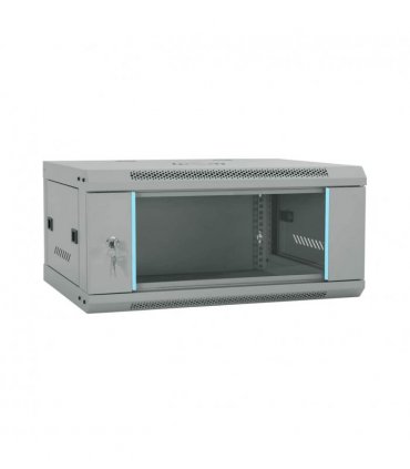 vidaXL Network Cabinet with Storage Grey 60 x 35 x 28 cm Steel — Size: 600 x 350 x 280 mm