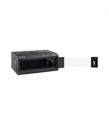 vidaXL 4U Wall Mounted Network Cabinet 19" IP20 53x40x21 cm — Colour: black, Size: 530 x 400 x 210 mm