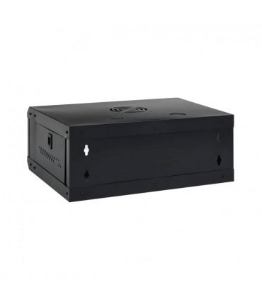 vidaXL 4U Wall Mounted Network Cabinet 19" IP20 53x40x21 cm — Colour: black, Size: 530 x 400 x 210 mm