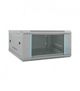 vidaXL Network Cabinet with Storage Grey 60 x 60 x 35 cm Steel — Size: 600 x 600 x 350 mm