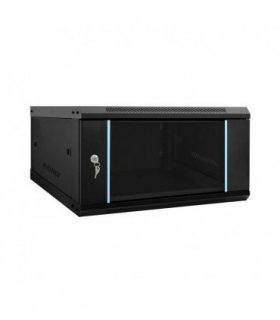 vidaXL Network Cabinet with Storage Black 60 x 60 x 35 cm Steel — Size: 600 x 600 x 350 mm