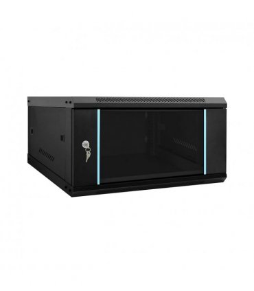 vidaXL Network Cabinet with Storage Black 60 x 60 x 35 cm Steel — Size: 600 x 600 x 350 mm
