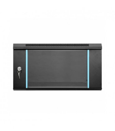 vidaXL Network Cabinet with Storage Black 60 x 60 x 35 cm Steel — Size: 600 x 600 x 350 mm