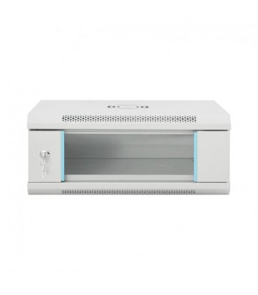 vidaXL 4U Wall Mounted Network Cabinet 19" IP20 53x40x21 cm — Colour: grey, Size: 530 x 400 x 210 mm