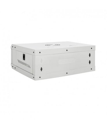 vidaXL 4U Wall Mounted Network Cabinet 19" IP20 53x40x21 cm — Colour: grey, Size: 530 x 400 x 210 mm