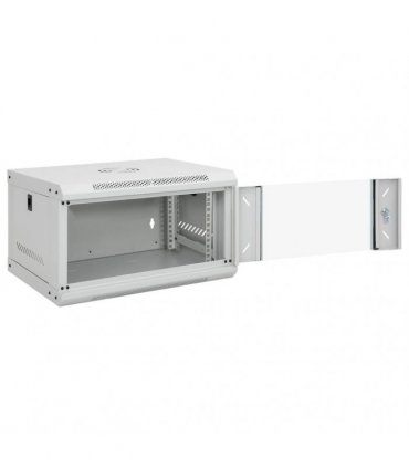 vidaXL 6U Wall Mounted Network Cabinet 19" IP20 53x40x30 cm — Colour: grey, Size: 530 x 400 x 300 mm