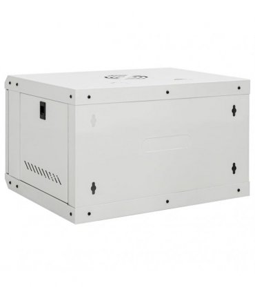 vidaXL 6U Wall Mounted Network Cabinet 19" IP20 53x40x30 cm — Colour: grey, Size: 530 x 400 x 300 mm