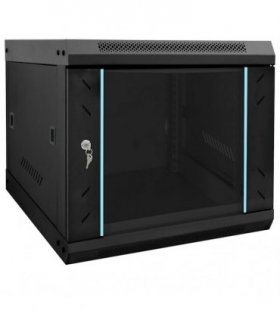vidaXL Network Cabinet with Storage Black 53 x 60 x 45 cm Steel — Size: 530 x 600 x 450 mm