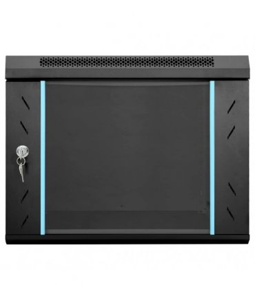 vidaXL Network Cabinet with Storage Black 53 x 60 x 45 cm Steel — Size: 530 x 600 x 450 mm