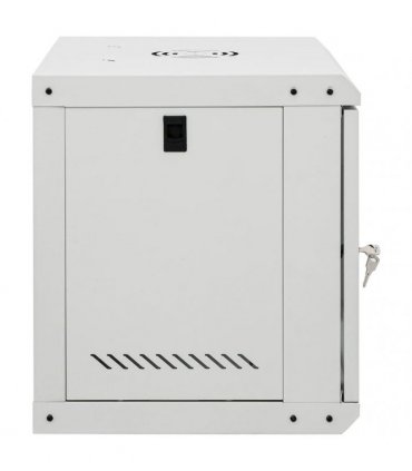 vidaXL 9U Wall Mounted Network Cabinet 19" IP20 53x40x45 cm — Colour: grey, Size: 530 x 400 x 450 mm