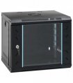 vidaXL 9U Wall Mounted Network Cabinet 19" IP20 53x40x45 cm — Colour: black, Size: 530 x 400 x 450 mm