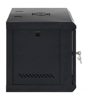 vidaXL 9U Wall Mounted Network Cabinet 19" IP20 53x40x45 cm — Colour: black, Size: 530 x 400 x 450 mm