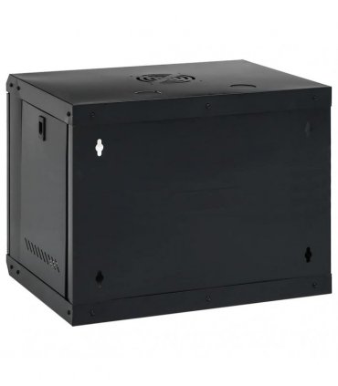 vidaXL 9U Wall Mounted Network Cabinet 19" IP20 53x40x45 cm — Colour: black, Size: 530 x 400 x 450 mm