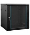 vidaXL Network Cabinet with Storage Black 60 x 45 x 65 cm Steel — Size: 600 x 450 x 650 mm