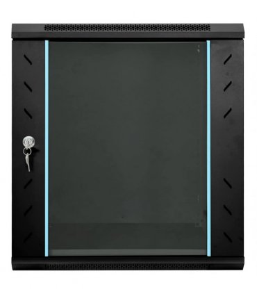 vidaXL Network Cabinet with Storage Black 60 x 45 x 65 cm Steel — Size: 600 x 450 x 650 mm