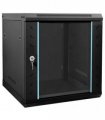 vidaXL Network Cabinet with Storage Black 53 x 60 x 60 cm Steel — Size: 530 x 600 x 600 mm