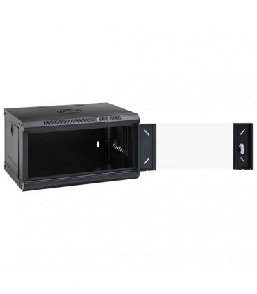 vidaXL Network Cabinet with Storage Black 53 x 45 x 30 cm Steel — Size: 530 x 450 x 300 mm