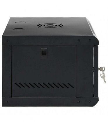 vidaXL Network Cabinet with Storage Black 53 x 45 x 30 cm Steel — Size: 530 x 450 x 300 mm