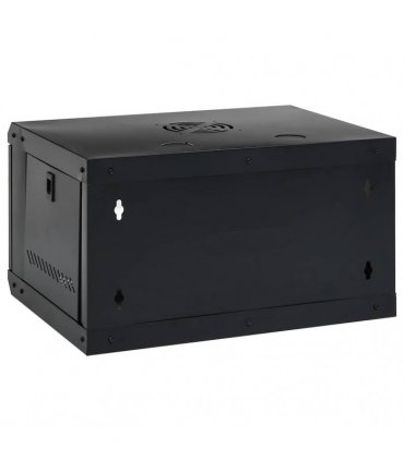 vidaXL Network Cabinet with Storage Black 53 x 45 x 30 cm Steel — Size: 530 x 450 x 300 mm