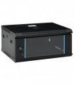 vidaXL 4U Wall Mounted Network Cabinet 19 IP20 600x450x285 mm — Colour: black, Size: 600 x 450 x 285 mm