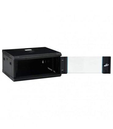 vidaXL 4U Wall Mounted Network Cabinet 19 IP20 600x450x285 mm — Colour: black, Size: 600 x 450 x 285 mm