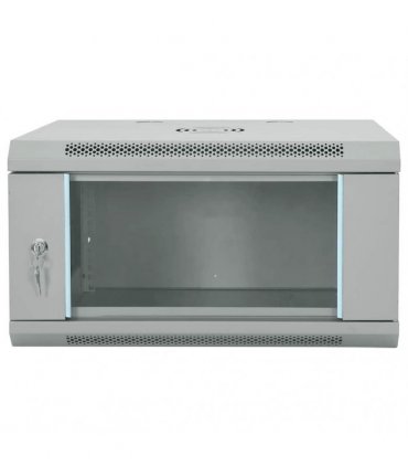 vidaXL Network Cabinet with Storage Grey 60 x 45 x 35 cm Steel — Size: 600 x 450 x 350 mm