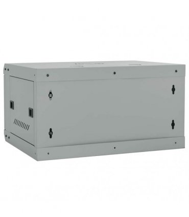 vidaXL Network Cabinet with Storage Grey 60 x 45 x 35 cm Steel — Size: 600 x 450 x 350 mm